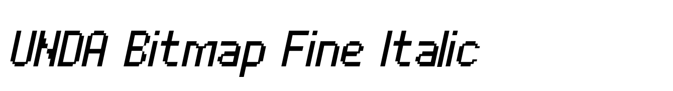 UNDA Bitmap Fine Italic